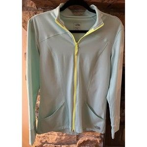 The North Face Mint w/ Yellow Full Zip Track Jacket Women’s Medium